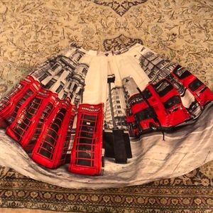 London theme tea length skirt